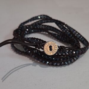 Victoria Emerson Dark Beaded Wrap Bracelet
